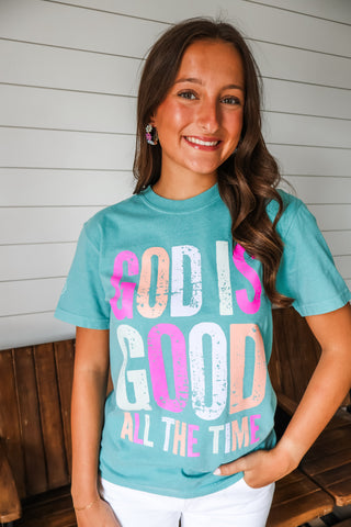 God Is Good Graphic Tee • Seafoam