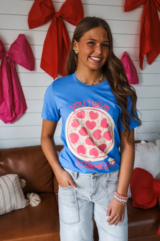 You Have A Pizza My Heart Graphic Tee • Heather Blue