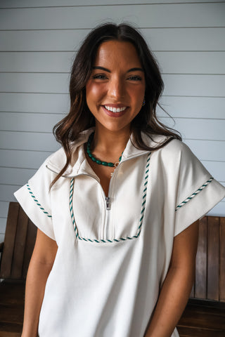 Retro Run Pocket Dress • Cream