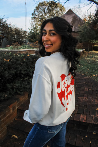 Jesus Loves You Sweatshirt • White