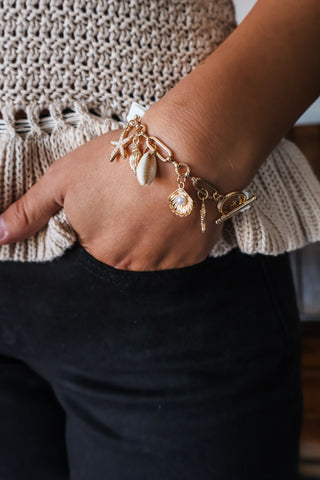 Coastal Bliss Charm Bracelet • White