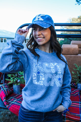 K Is For Kentucky Distressed Hat • Blue