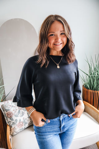 Stylish Ruffle Staple • Black