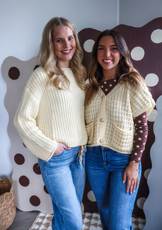 Timeless Twist Ribbed Sweater • Yellow