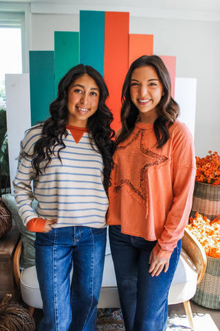 Stargazer Patchwork Top • Dusty Orange