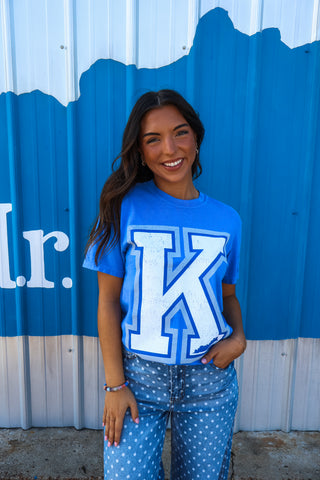 K Is For Kentucky Graphic Tee • Blue