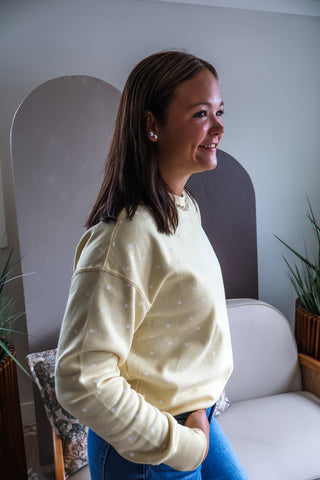 Parker Dotted Pullover • Yellow