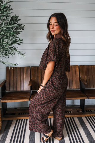 On The Wild Side Pant Set • Leopard