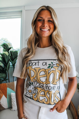 What A Friend We Have In Jesus Graphic Tee • Natural