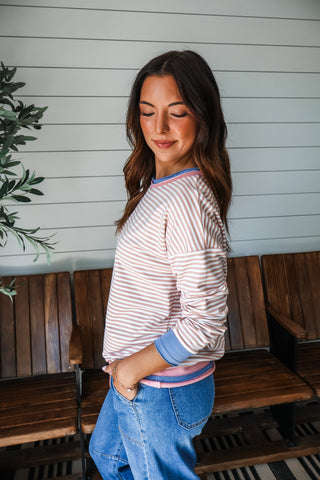 In Cool Contrast • Pink Stripes