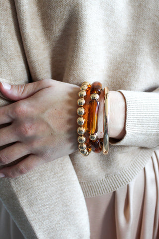 Heartfelt Holiday Wishes Bracelet • Amber