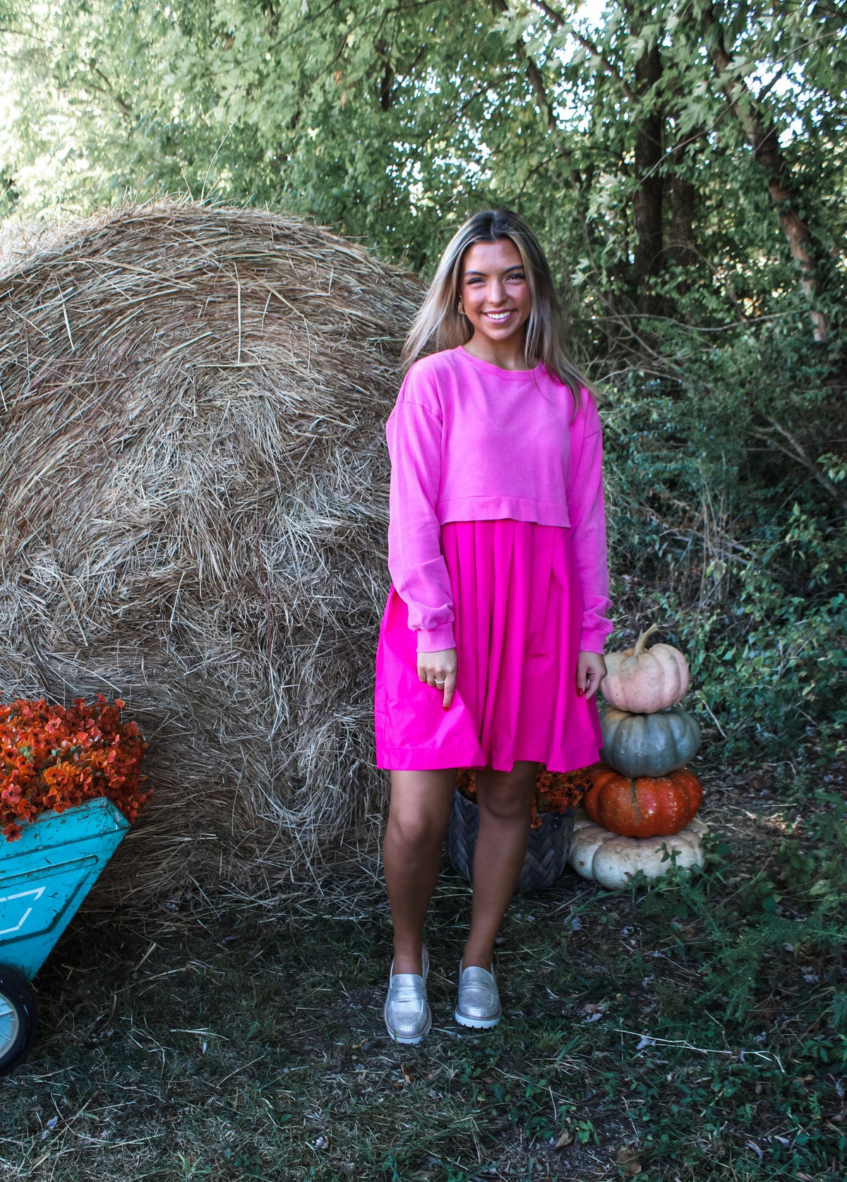 On Wednesdays We Wear Pink Pleated Dress