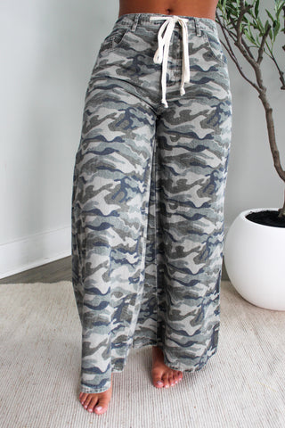 Charlie Camo Print Pants • Olive - FINAL SALE