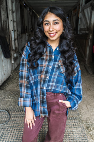 Plaid Perfection Flannel • Navy Multi