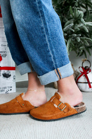 Better Find Out Buckle Clog • Camel