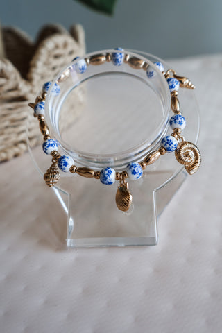 Under The Sea Charm Bracelet • White/Blue