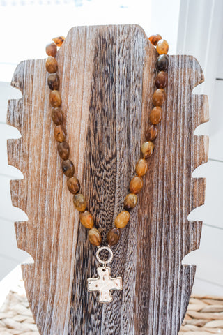 Beyond Blessed Stone Necklace • Amber
