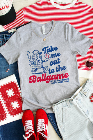 Take Me Out To The Ballgame Graphic Tee • Heather Grey