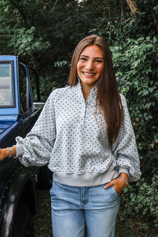 Dottie Snap Button Pullover • Heather Grey