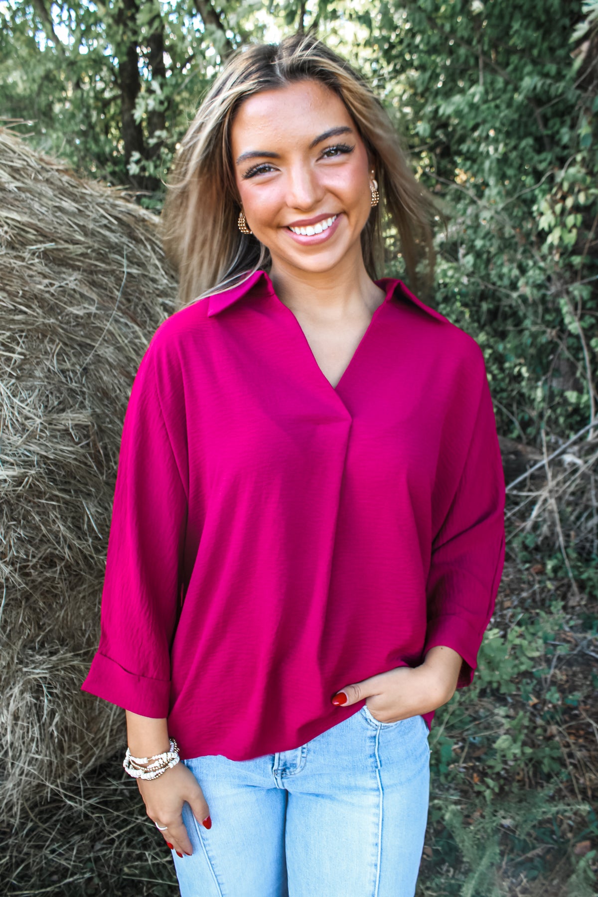 Fall Fest Dolman • Cranberry