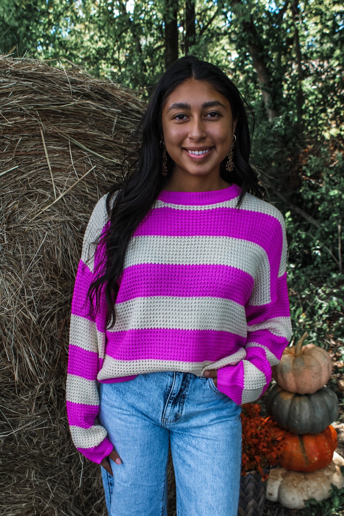 Sweater Weather Stripe • Magenta