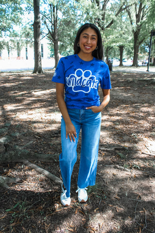 Starstruck Wildcats Graphic Tee • Heather Blue