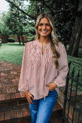 Cider Lane • Rust Pinstripe - FINAL SALE