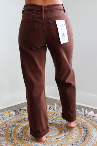 Riley Relaxed Barrel Leg | Tummy Control • Cocoa