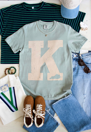 K Is For Kentucky Graphic Tee • Sage