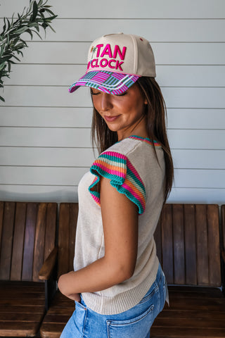 Rainbow Stripes Knit Top • Multi
