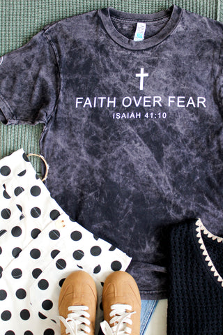 Faith Over Fear Graphic Tee • Mineral Black