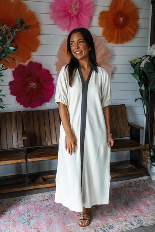 Meet In The Middle Midi • Cream/Grey
