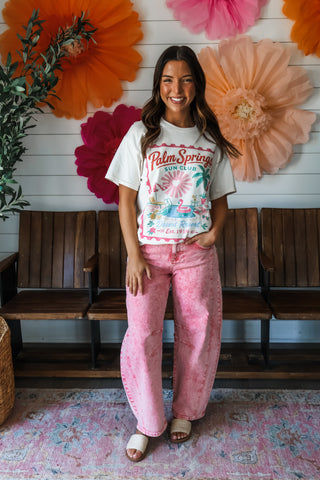 Palm Springs Graphic Top • Natural