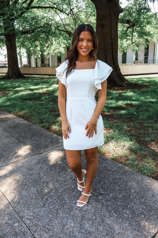 Just the thing• white ruffle dress