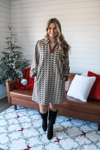 Past & Present Pocket Dress • Tan