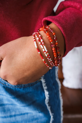 Sweetheart Sparkle Bracelet • Red