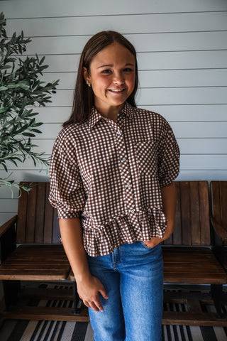 Falling For Gingham • Brown