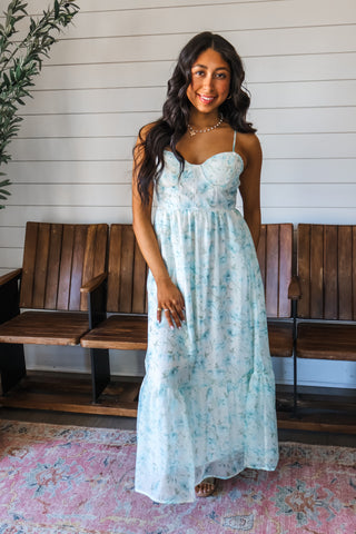Floral & Fancy Maxi Dress • Mint