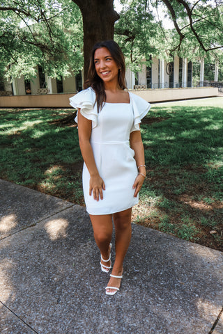 Just the thing• white ruffle dress