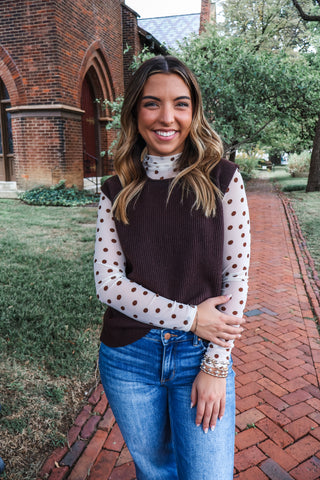 In My Element Sweater Vest • Cocoa Bean