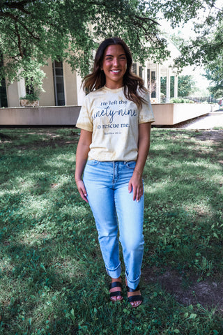 He Left The Ninety-Nine Graphic Tee • Citrine
