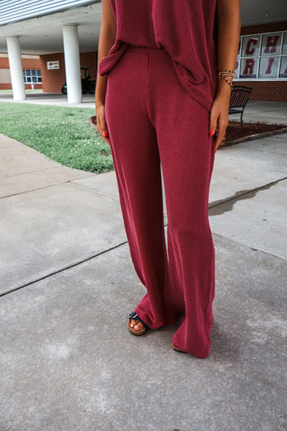 Daily Downtime Pant Set • Maroon