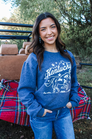 Kentucky Spirit Graphic Sweatshirt • Heather Navy