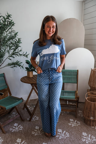Home Grown Graphic Tee • Denim Blue