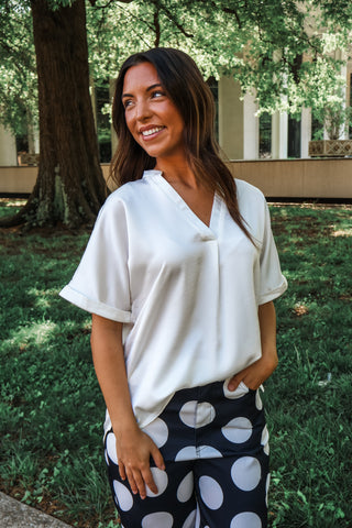 Get Noticed • ivory silk top
