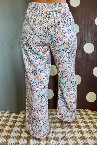 Late Bloom Floral Pants • Blush