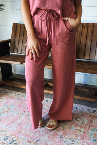 Breeze On By Pant Set • Canyon Rose