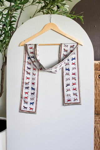Run For The Roses Narrow Scarf • Multi