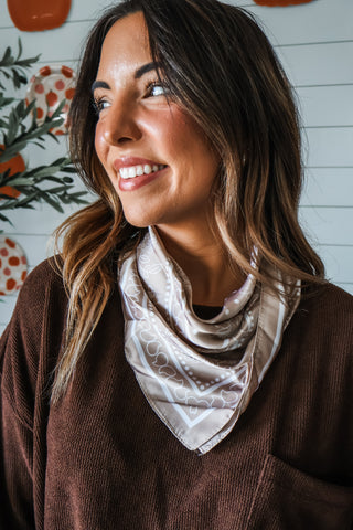 Sophisticated Charm Silk Scarf • Latte