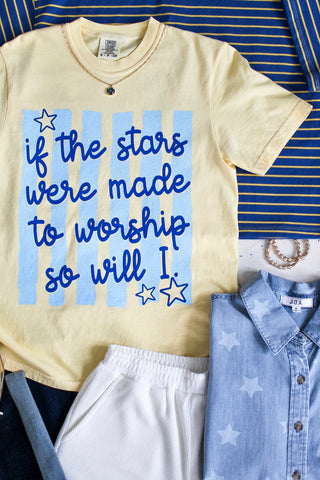 If The Stars Were Made To Worship Graphic Tee • Lemon